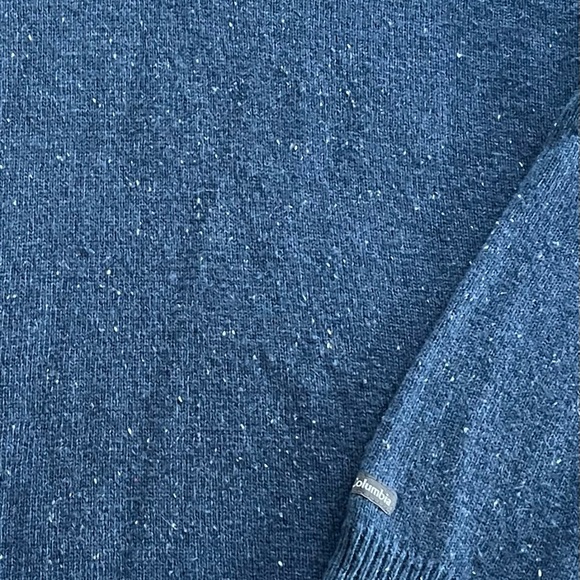 Columbia 1/4 Zip Wool Blend Sweater Blue Size Large - Picture 7 of 14
